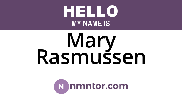 Mary Rasmussen