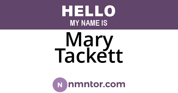 Mary Tackett