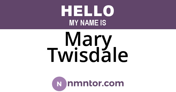 Mary Twisdale