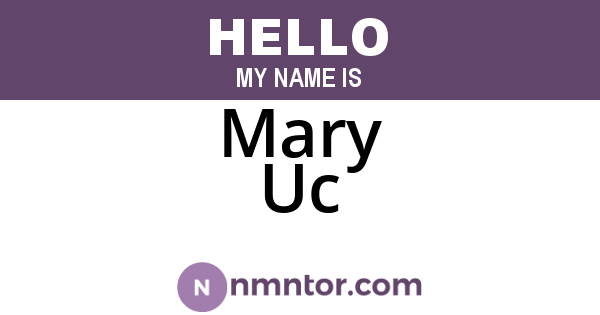 Mary Uc