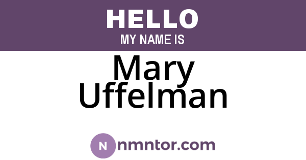 Mary Uffelman