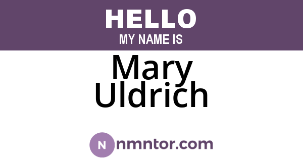 Mary Uldrich