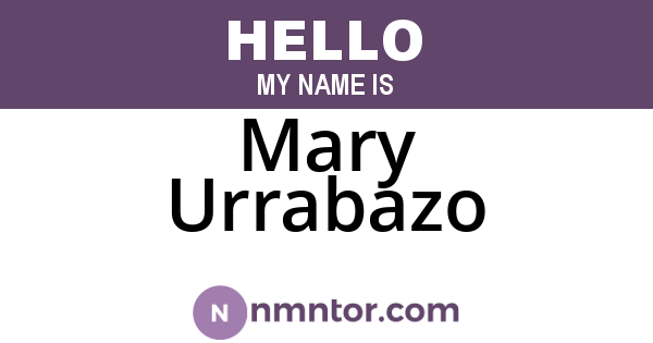 Mary Urrabazo