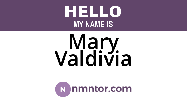Mary Valdivia