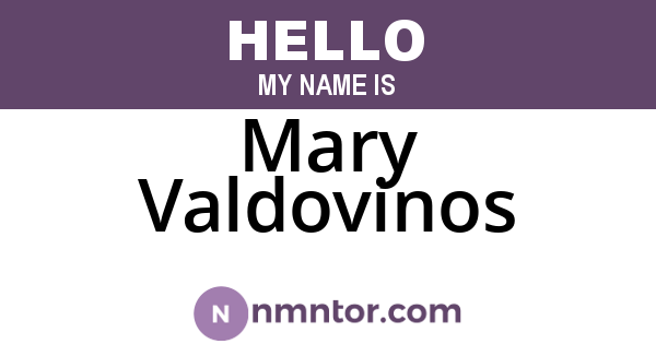 Mary Valdovinos