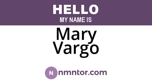 Mary Vargo