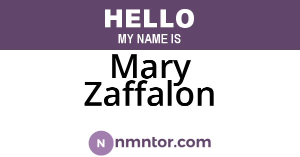 Mary Zaffalon