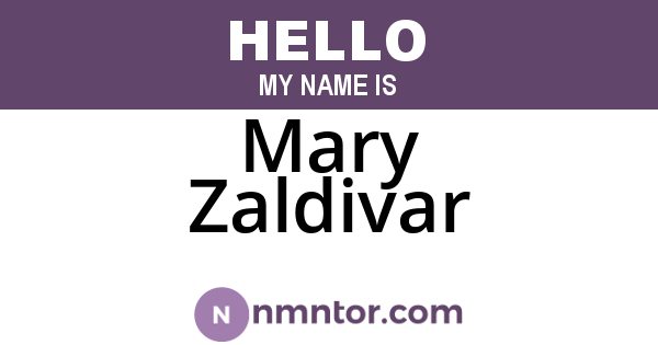 Mary Zaldivar