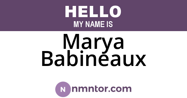 Marya Babineaux
