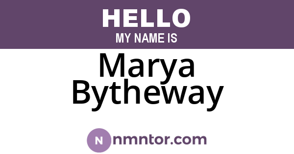 Marya Bytheway