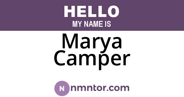 Marya Camper