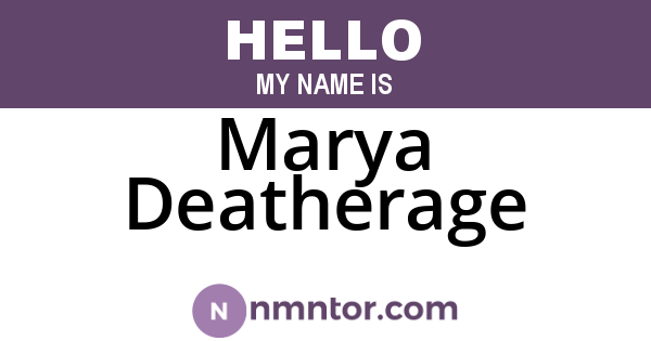 Marya Deatherage