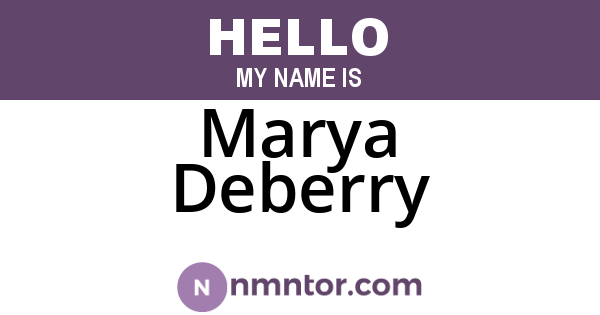 Marya Deberry