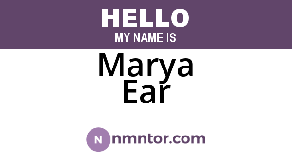 Marya Ear