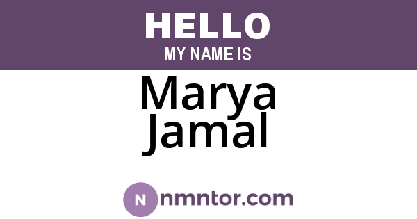 Marya Jamal