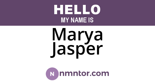 Marya Jasper