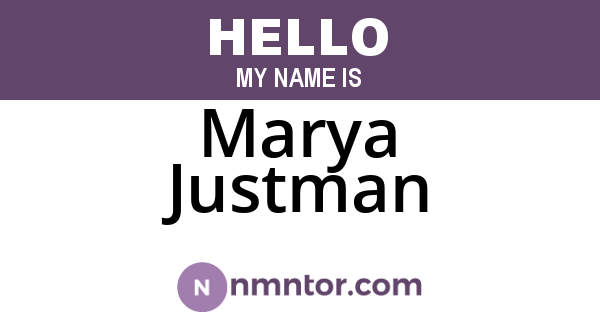 Marya Justman
