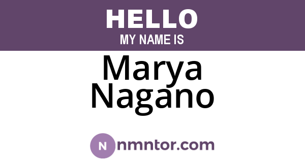 Marya Nagano