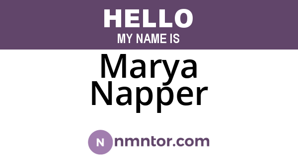 Marya Napper
