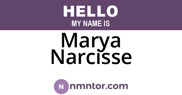 Marya Narcisse