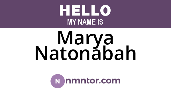 Marya Natonabah