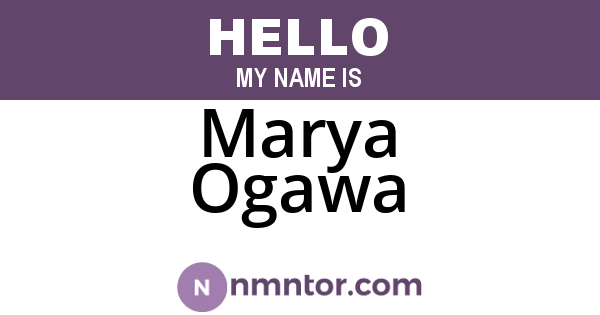 Marya Ogawa