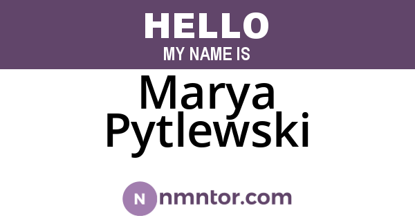 Marya Pytlewski