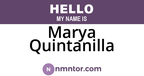 Marya Quintanilla