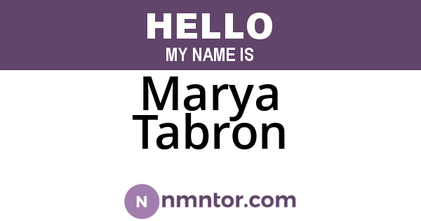 Marya Tabron