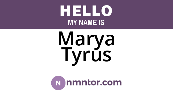 Marya Tyrus