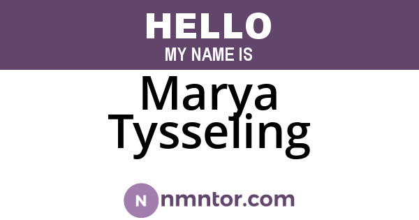 Marya Tysseling