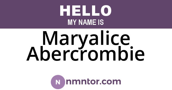Maryalice Abercrombie