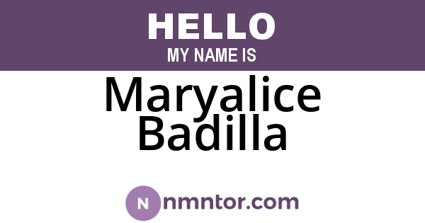 Maryalice Badilla