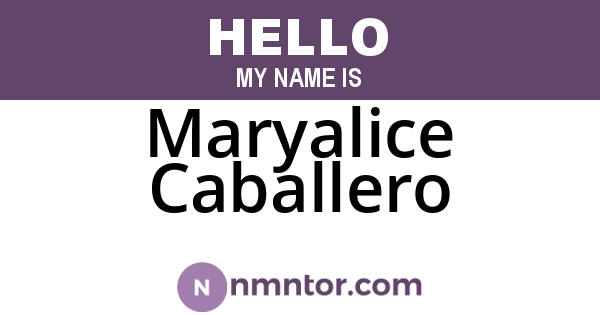 Maryalice Caballero