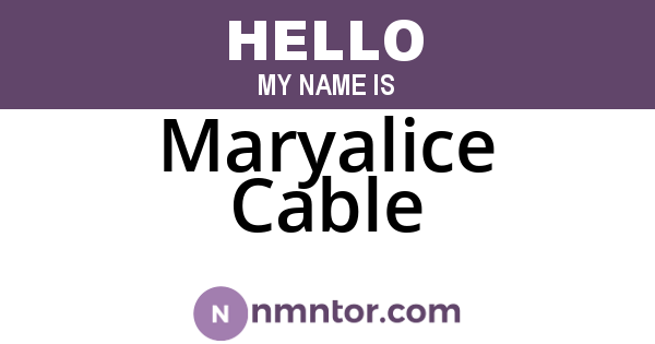 Maryalice Cable