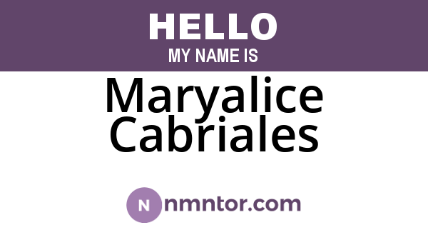 Maryalice Cabriales
