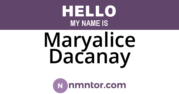 Maryalice Dacanay