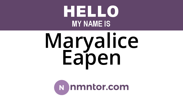 Maryalice Eapen