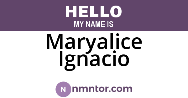 Maryalice Ignacio