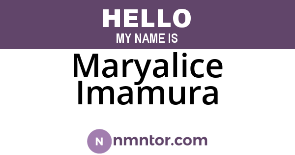 Maryalice Imamura