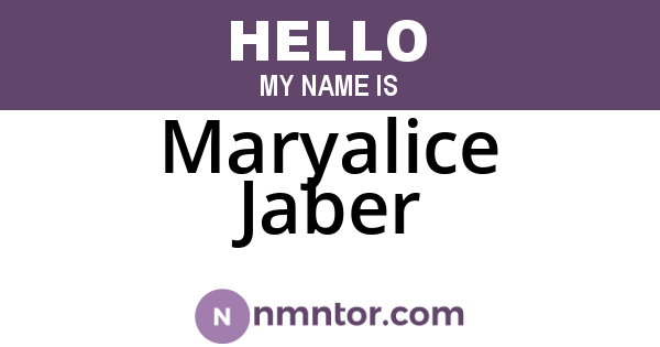 Maryalice Jaber