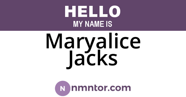 Maryalice Jacks