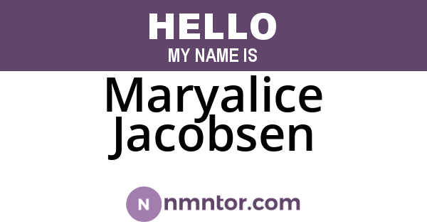 Maryalice Jacobsen