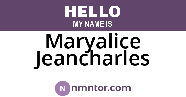 Maryalice Jeancharles