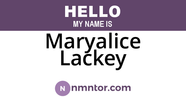 Maryalice Lackey