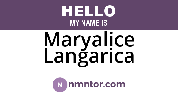 Maryalice Langarica