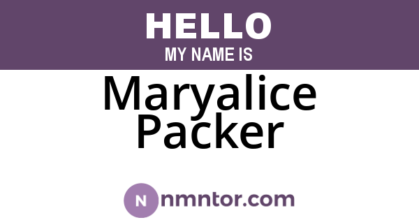 Maryalice Packer