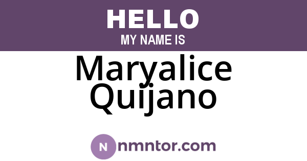 Maryalice Quijano