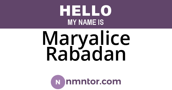 Maryalice Rabadan