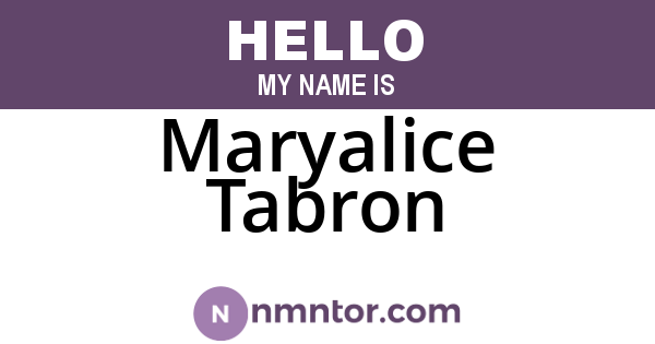 Maryalice Tabron